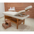Portable Modern Adjustable Wood Frames Body Spa Facial Beauty Salon Folding Massage Bed with Storage Cabinet